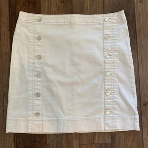 Sigrid Olsen White Denim Skirt
